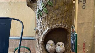 傘立て】縁起物で玄関・エントランスに福を～フクロウ親子